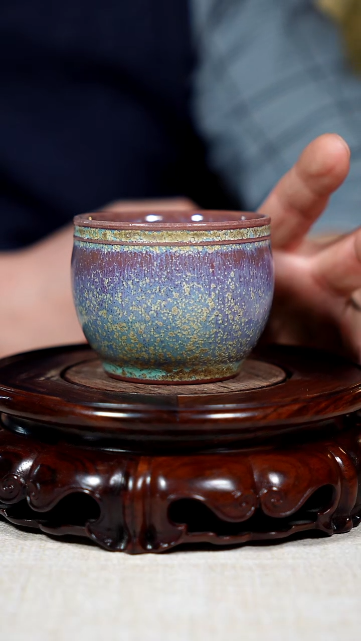 杯子瓷钧窑茶器摆件