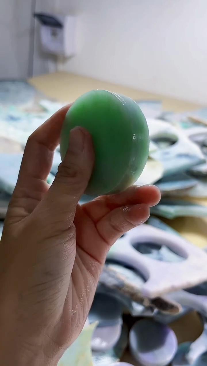 翡翠裸石缅甸翡翠A货柠02