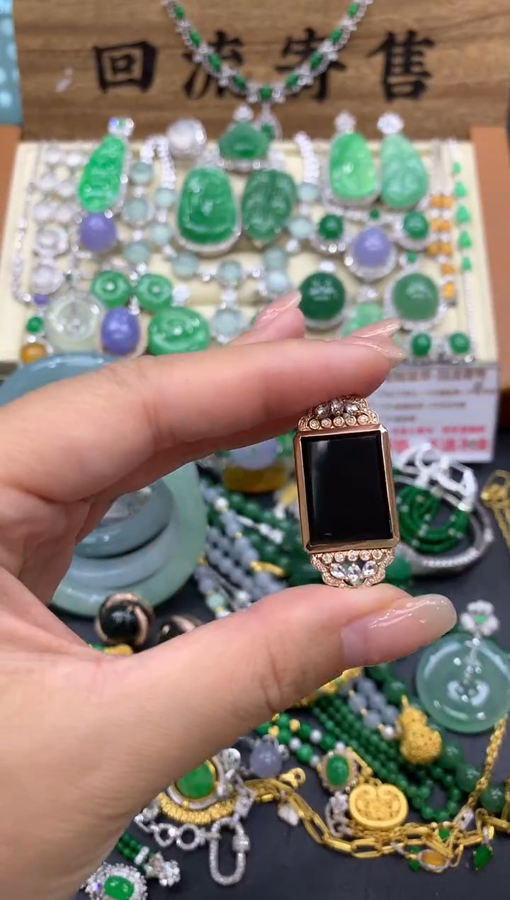 【闪购商品】翡翠手链18K金镶嵌395-中国好珍宝