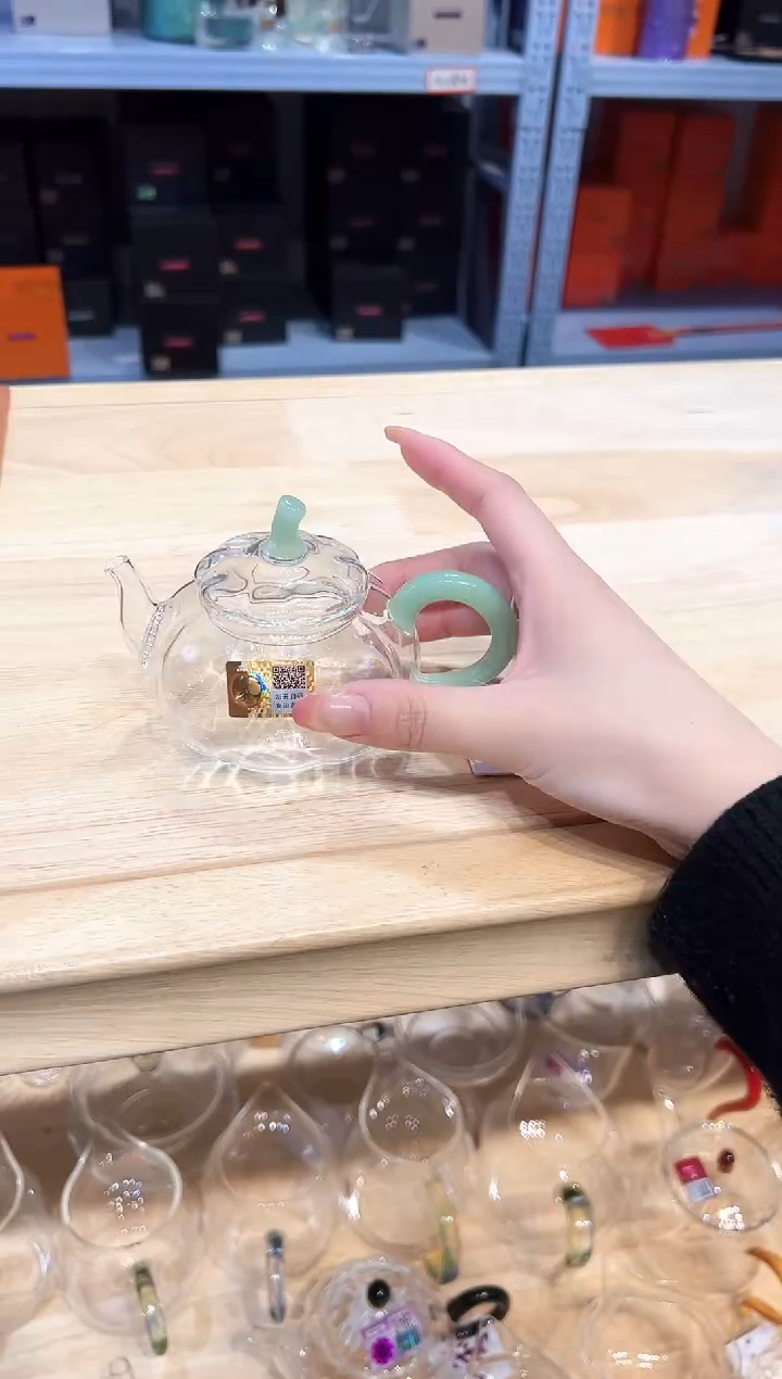 禾器福蔓壶浅玉色➕清禾杯浅玉色一对