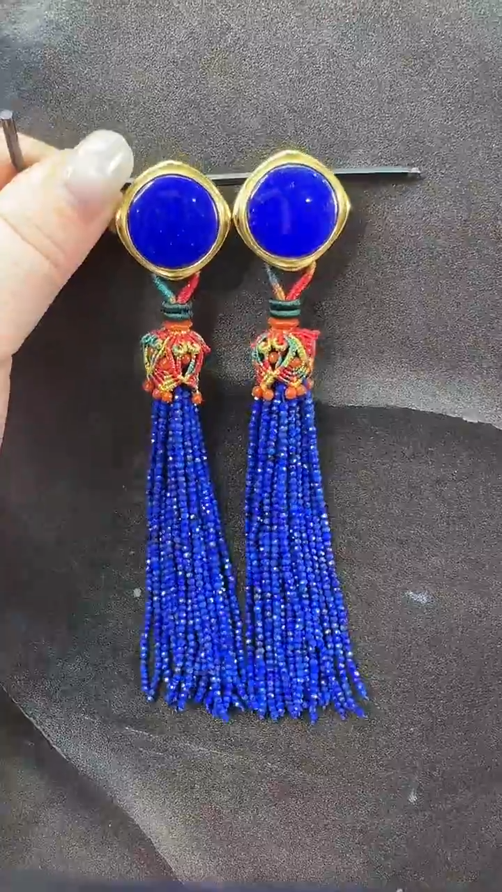 未镶嵌青金石颈饰耳环