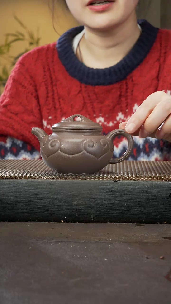 【闪购商品】紫砂茶壶老段泥 仿古如意 220cc 020