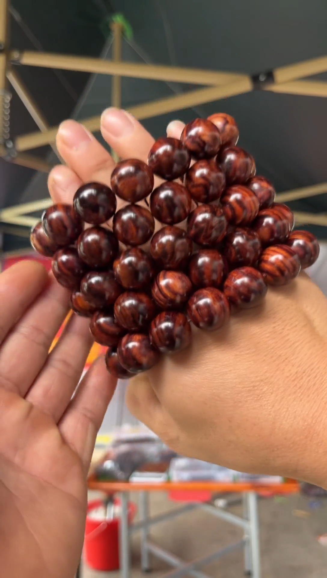 黄花梨/降香黄檀海南黄花梨 1.8  毛阳料子手串（258  ）