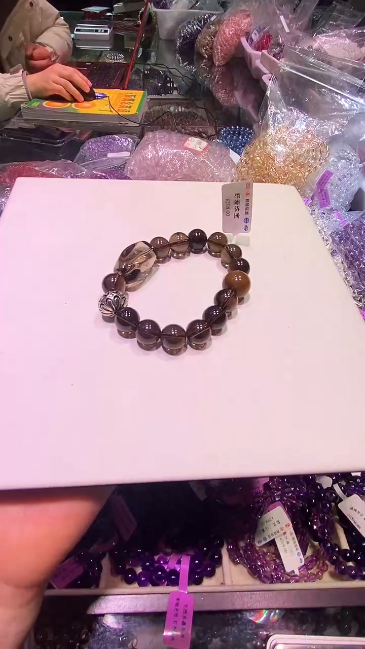 【闪购商品】水晶手串合金茶水晶设计款手串多样发其一