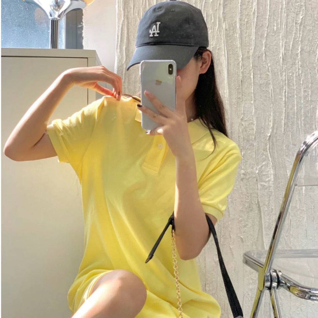 时尚 百搭 刺绣小马标POLO领两粒扣 女款 夏季-通