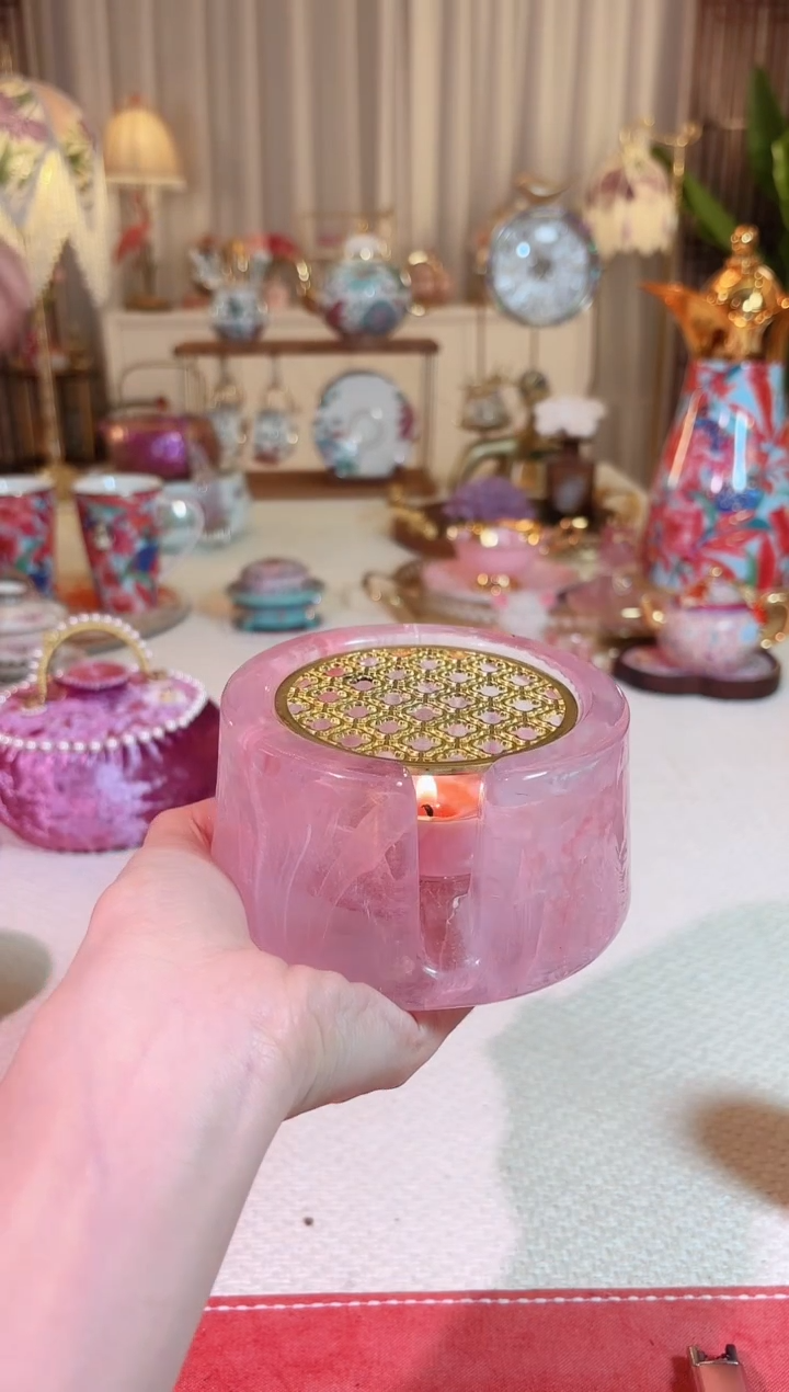 【闪购商品】玻璃温茶炉  粉色 