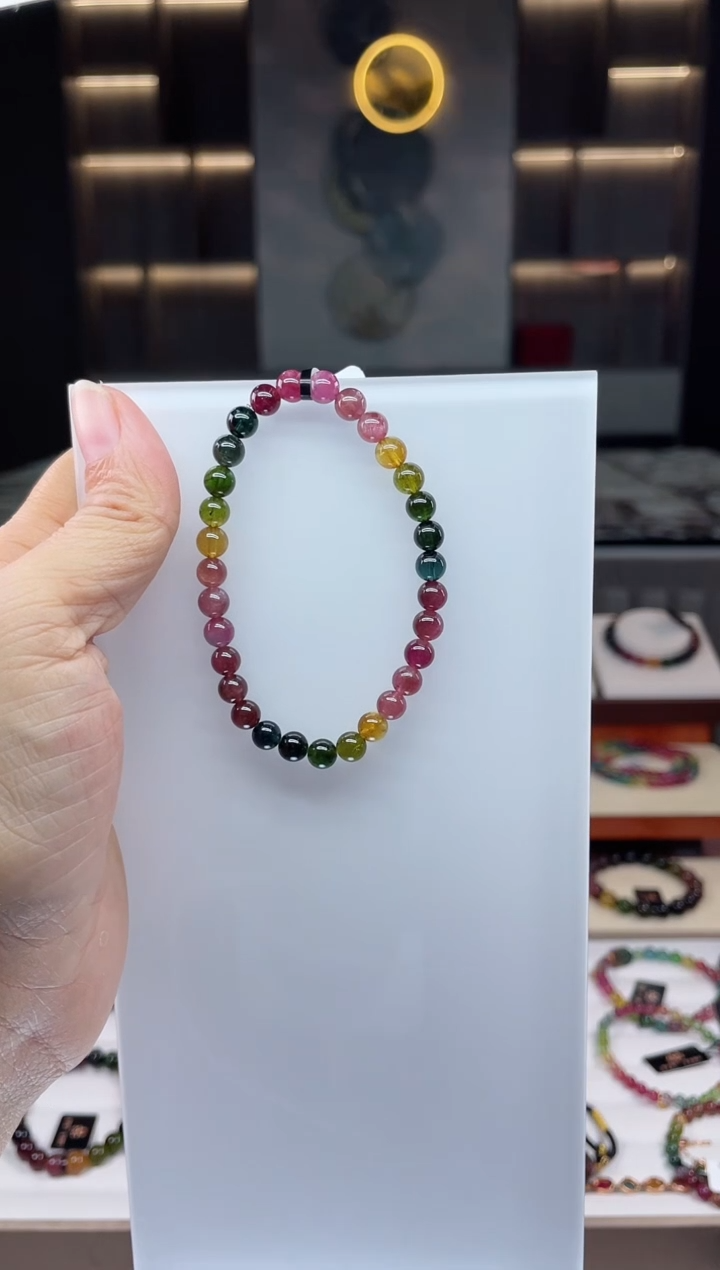 单圈手串未镶嵌碧玺（多样性发一条）Q