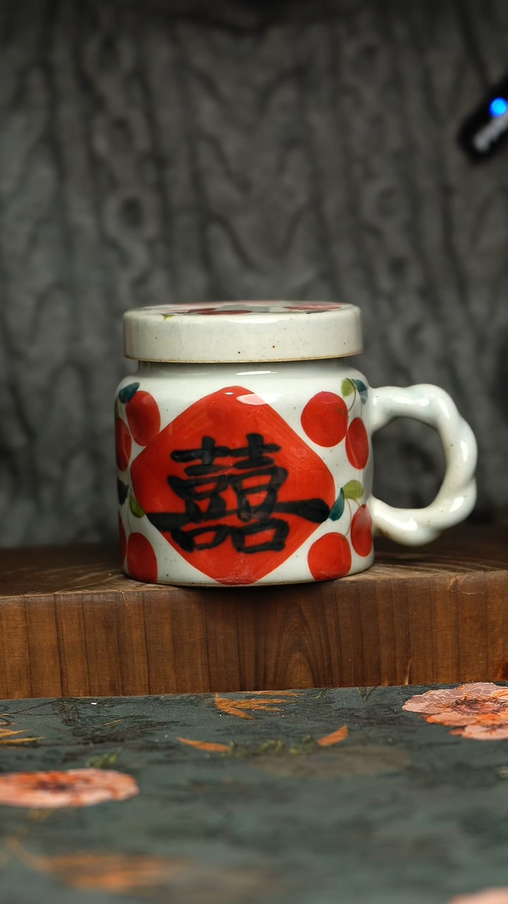 杯釉下彩手工手绘同款陶器