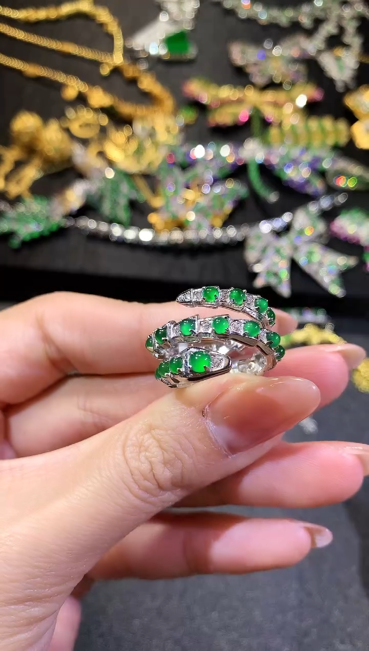 【闪购商品】翡翠戒指银S925镶嵌257戒指（多样性发货一件