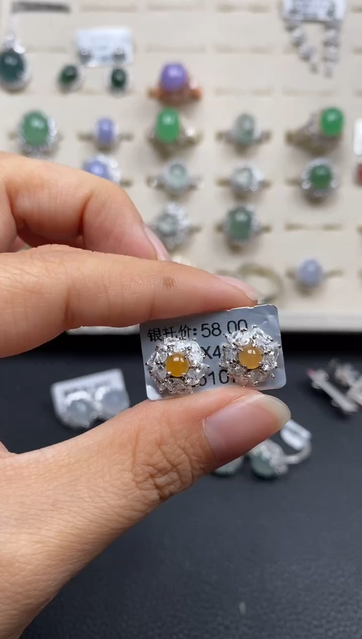 【闪购商品】翡翠戒指银S925镶嵌1111