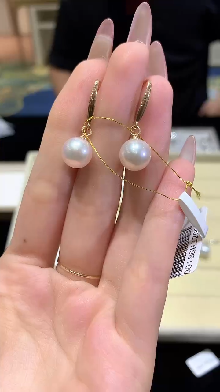 【闪购商品】海水珍珠耳饰18K金镶嵌耳饰DD