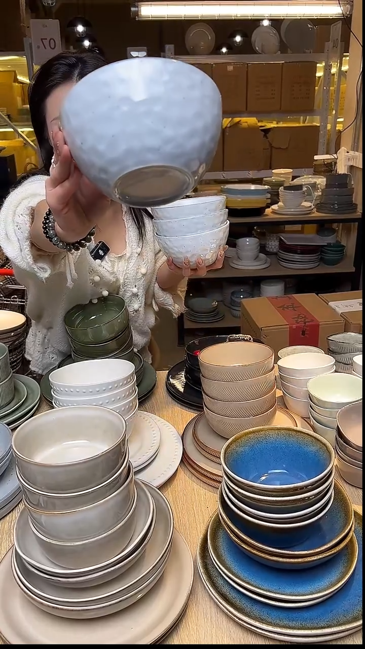 瓷福利111外贸尾货窑变釉下彩默外微瑕（4只装）