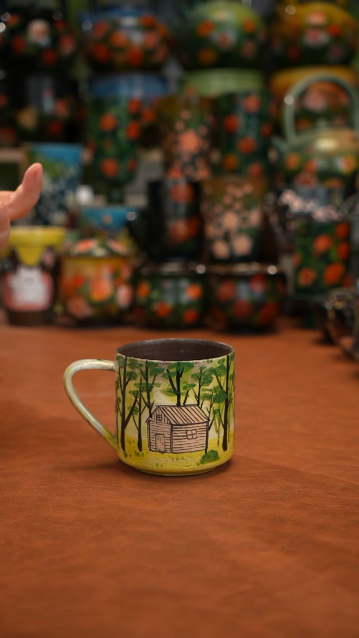 油画   釉下彩  杯子