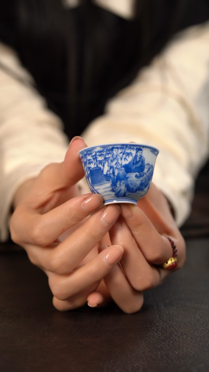 【闪购商品】杯仪贤堂矾红加金王羲之爱鹅一口杯