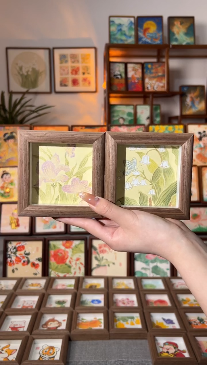 【闪购商品】国画鸢尾蝴蝶 铃兰花蝴蝶 一组11