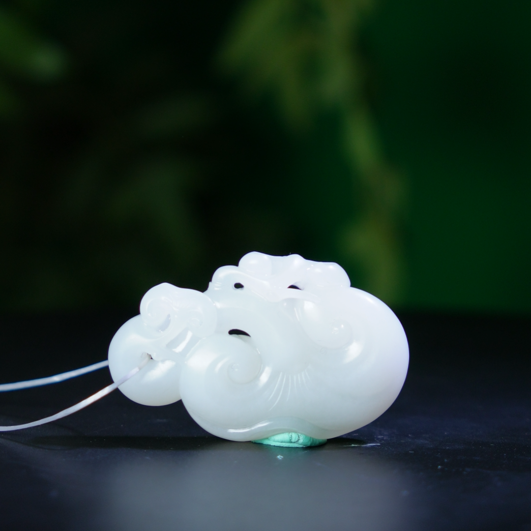 天工凝物•凝脂白吉祥如意玉佩2510140025