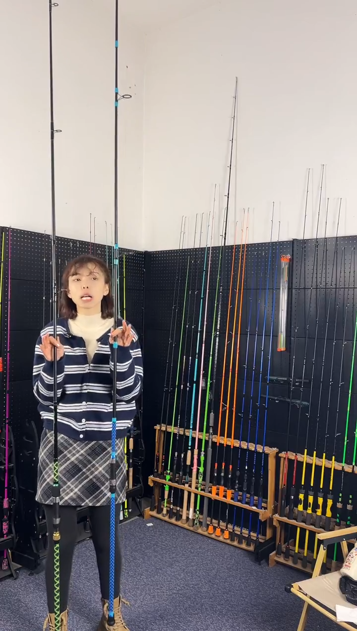 3m碳素蓝鳞三节竿3.3米H硬度直柄（瑕疵尾货竿，没有售后，介意勿拍）