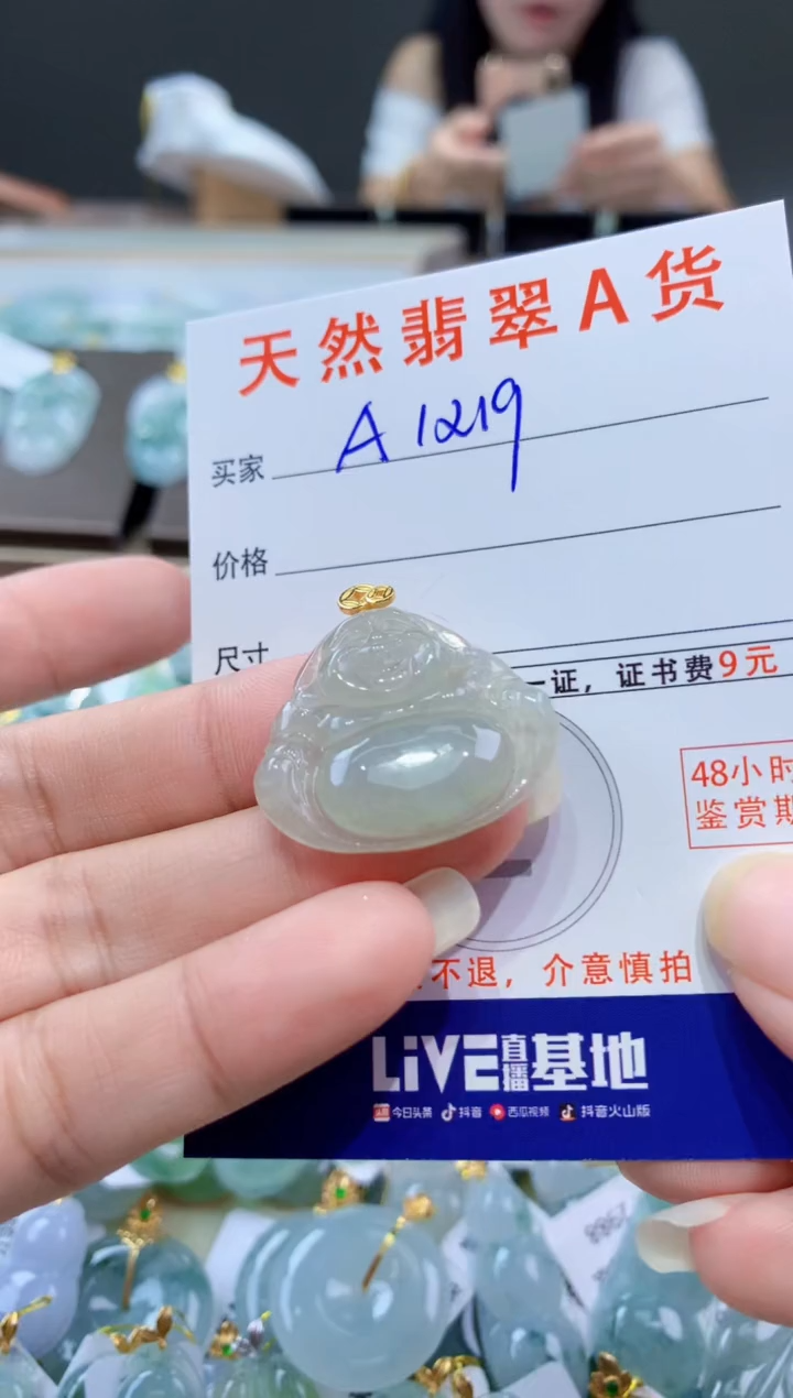 颈饰未镶嵌翡翠天然翡翠A货挂件 