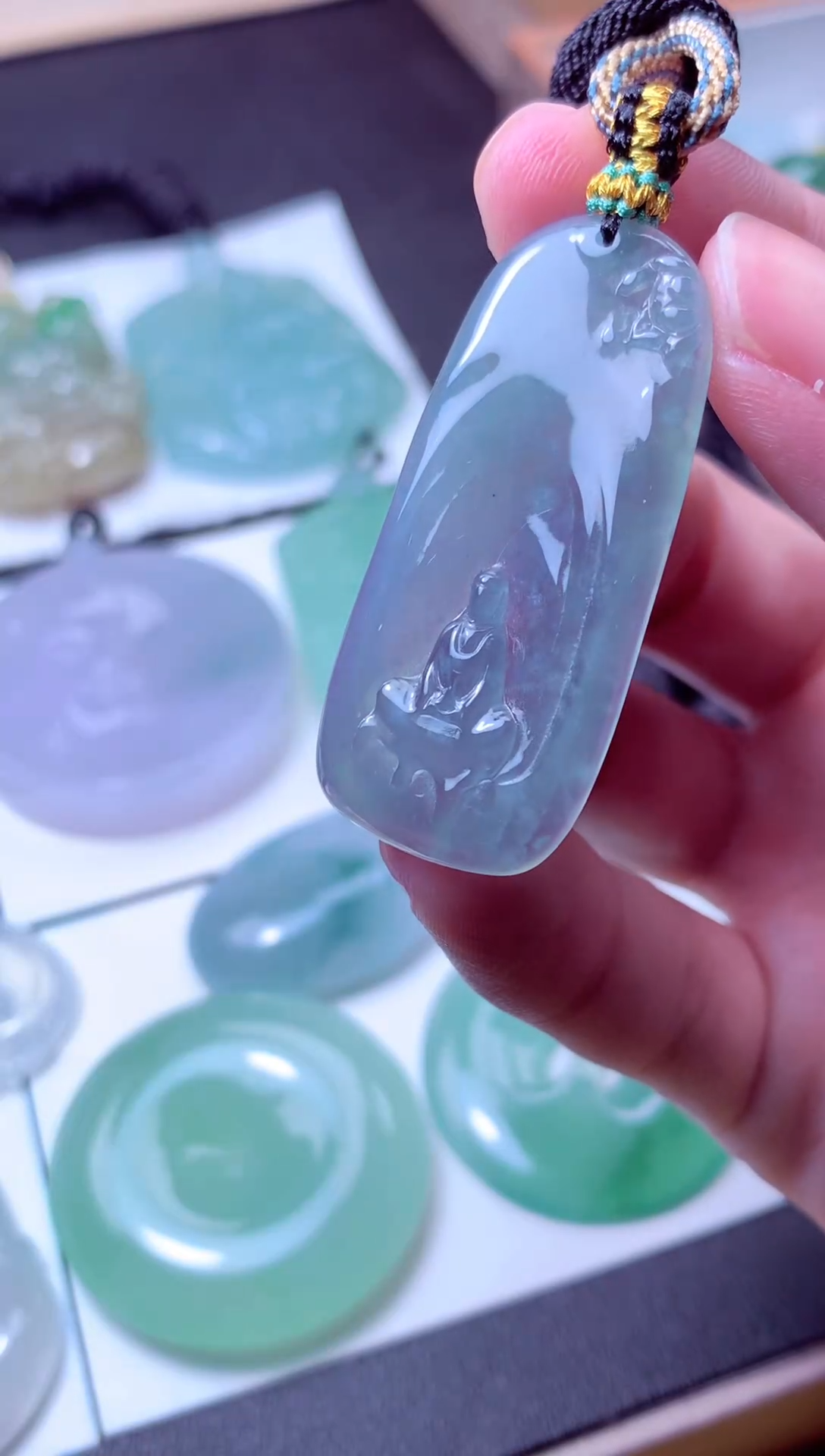 颈饰未镶嵌翡翠天然A货翡翠