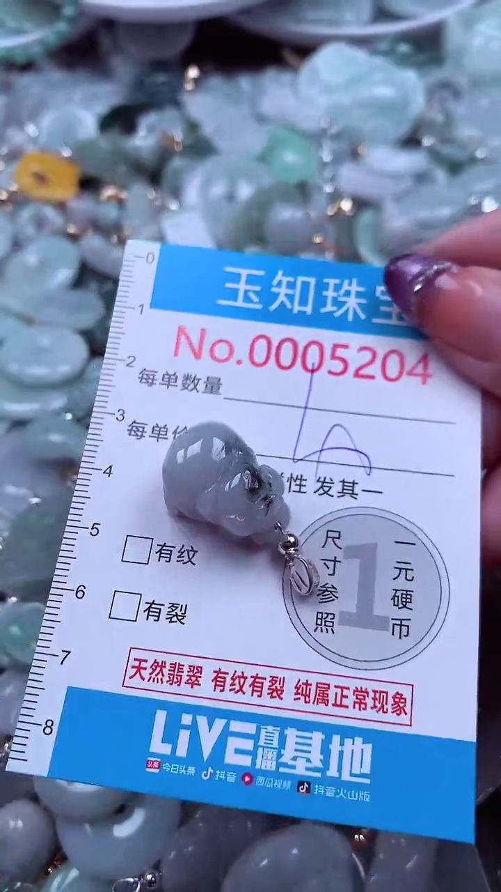 翡翠未镶嵌吊坠(不含链)5204