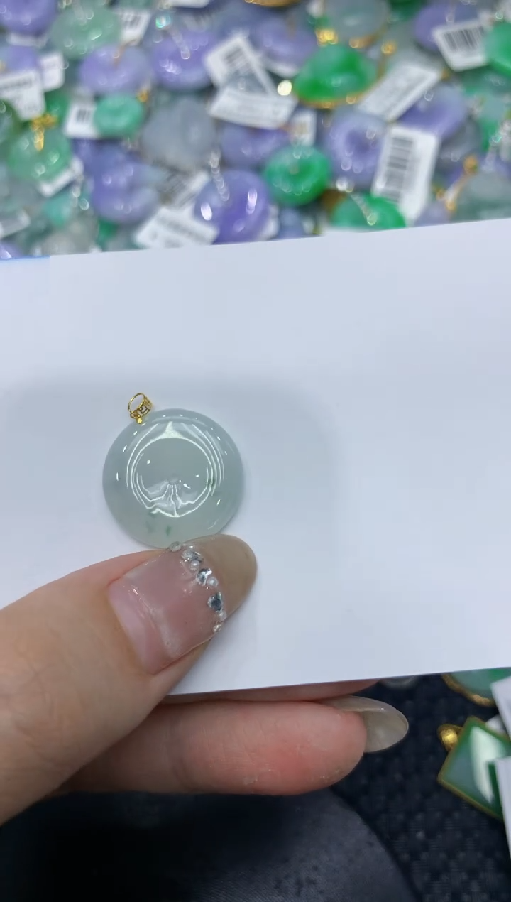 【闪购商品】翡翠颈饰18K金镶嵌2222222222