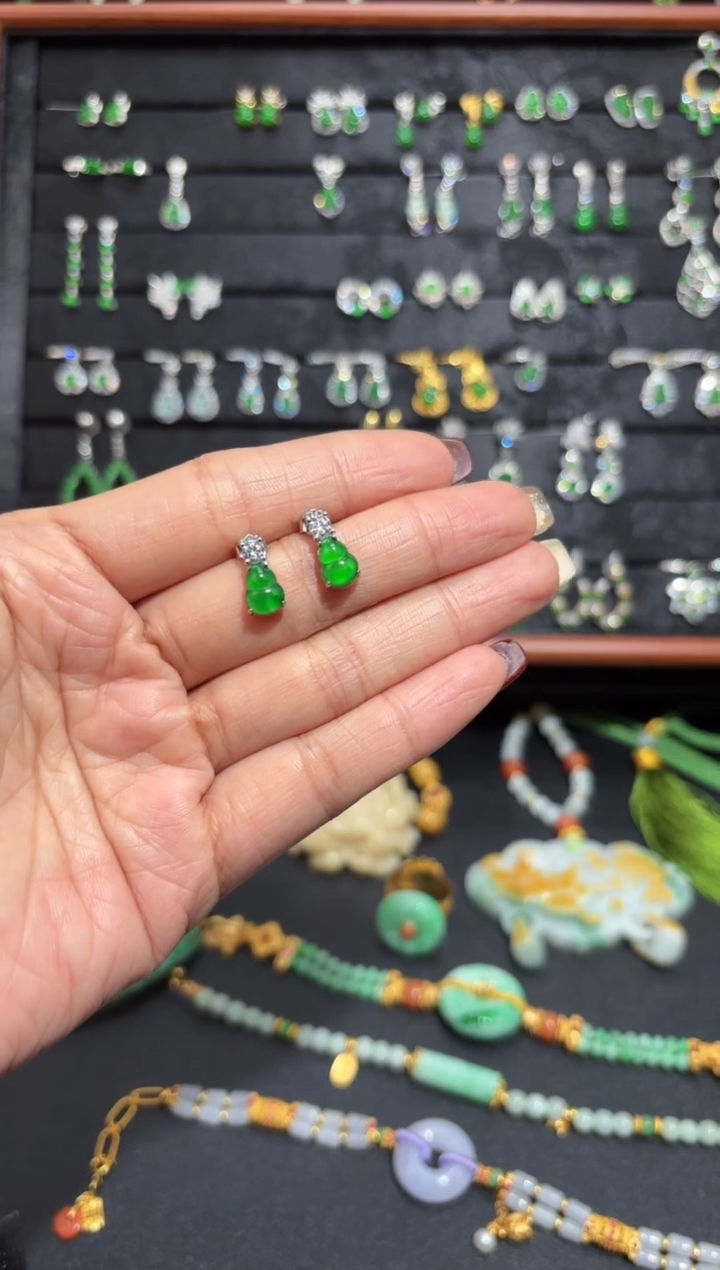 【闪购商品】翡翠颈饰银S925镶嵌葫芦/支持复检/一件