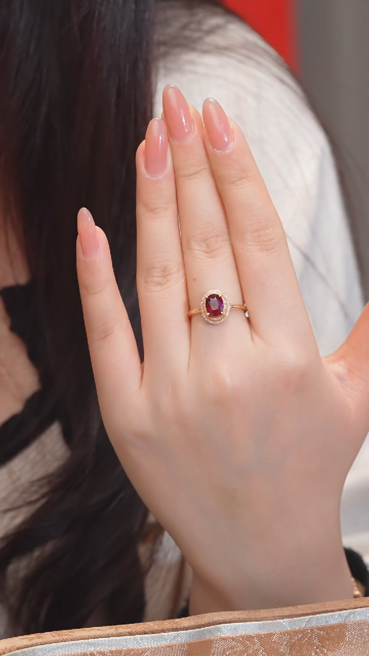 【闪购商品】碧玺戒指18K金镶嵌多样性发（1.5ct）@@U0593