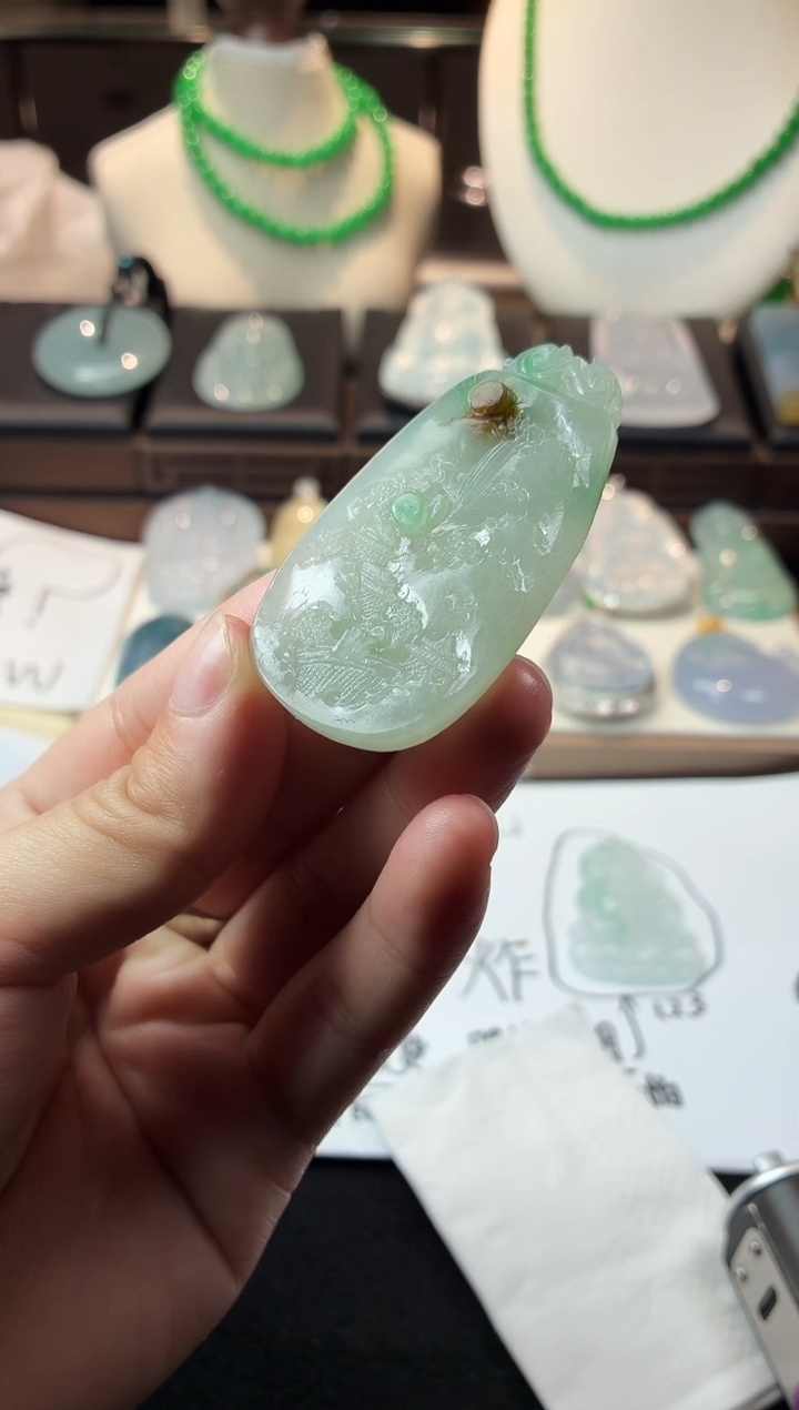 未镶嵌定制翡翠黑***~毛货不退不换