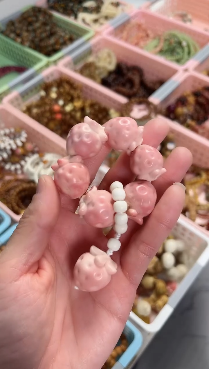 【闪购商品】菩提根/象牙果手串草莓手捻 浅色