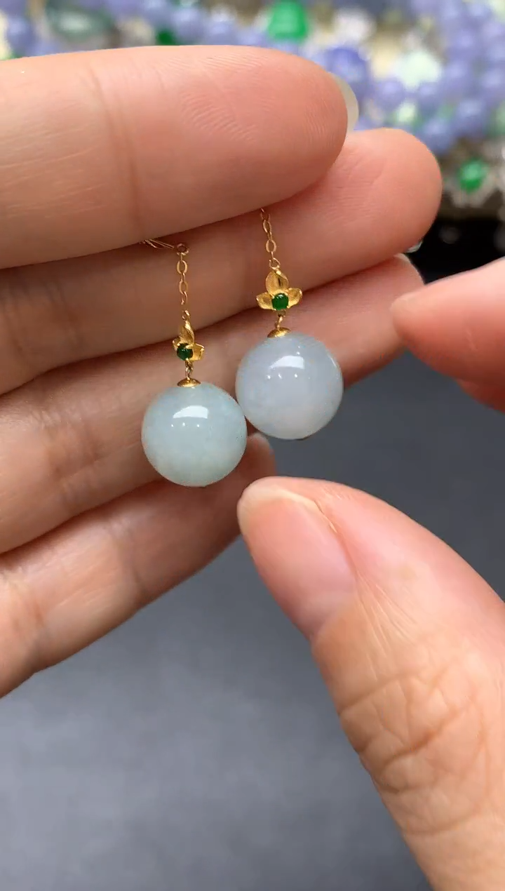 颈饰18K金镶嵌翡翠134-中国好珍宝