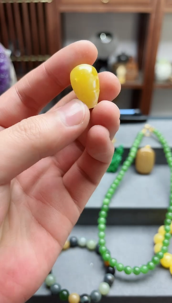 【闪购商品】蜜蜡裸石未镶嵌蜜蜡三通配饰 HS