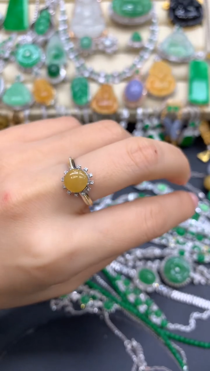 【闪购商品】翡翠戒指18K金镶嵌248-中国好珍宝