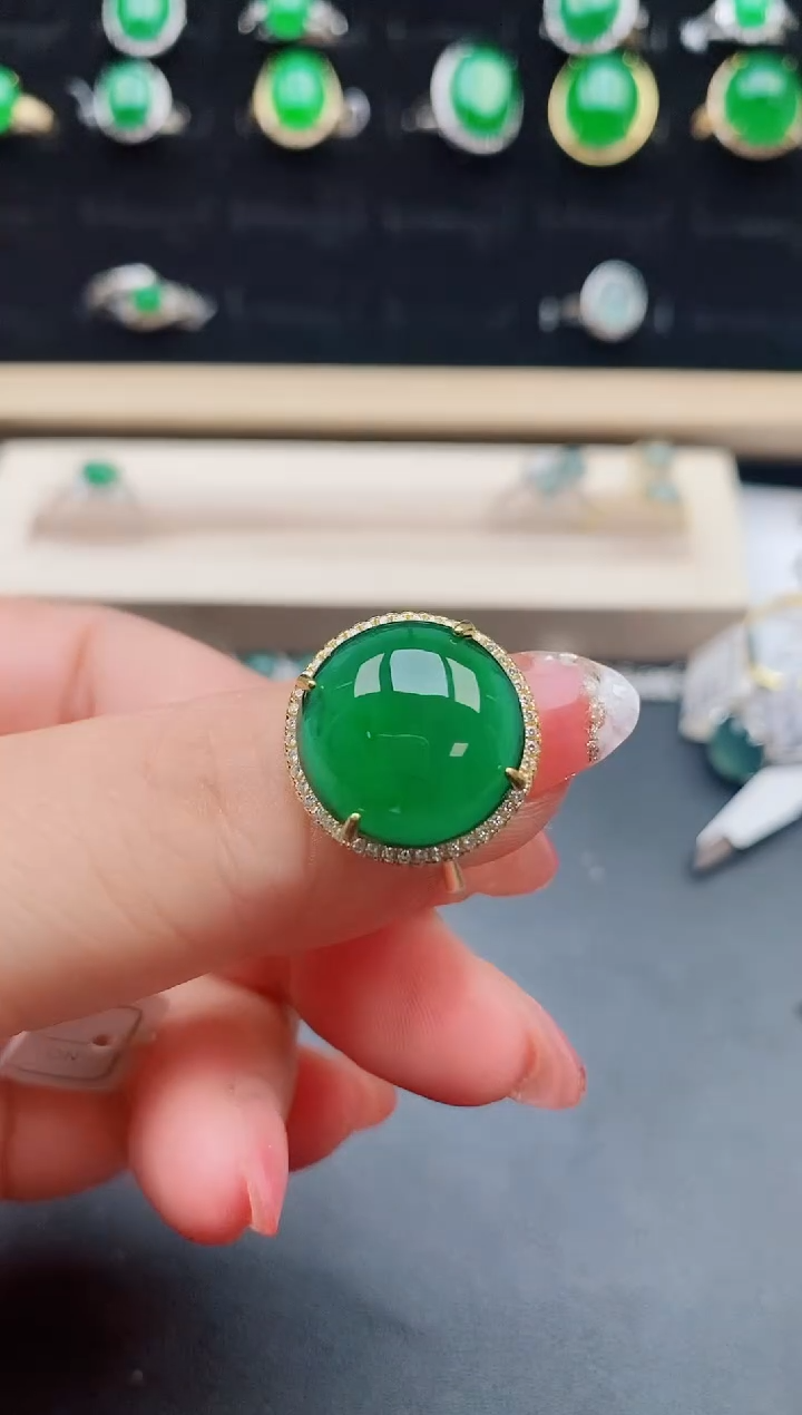 【闪购商品】翡翠戒指银S925镶嵌8508050