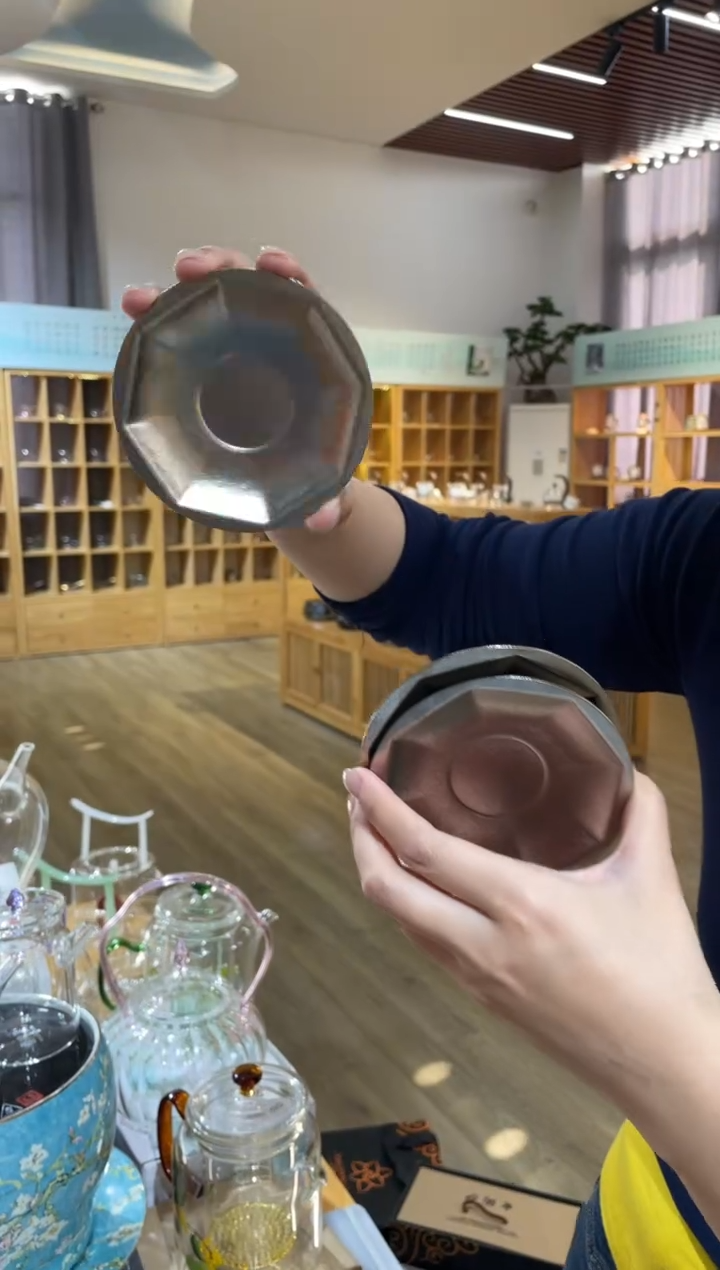 手工艺品玻璃钛杯碟银色三支装