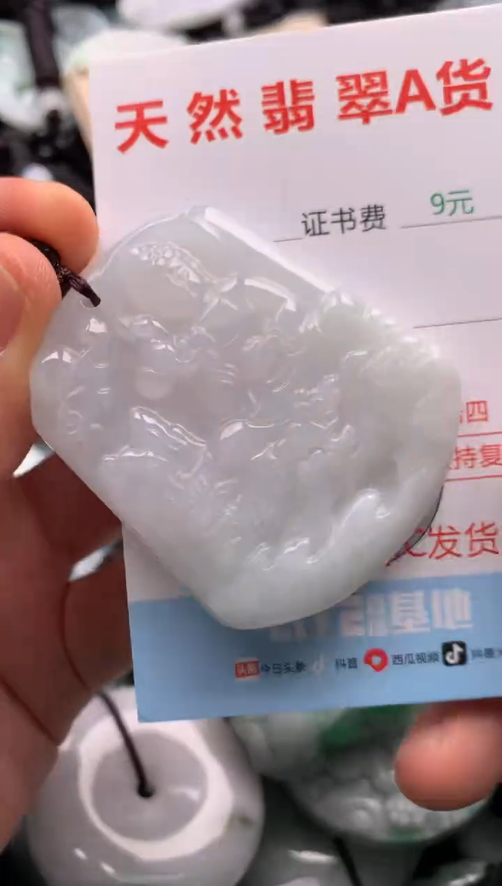 翡翠未镶嵌吊坠(不含链)1