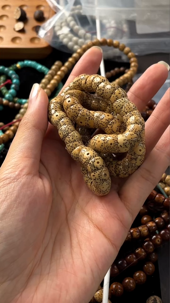 手串星月菩提精工级陈籽大肠10*7手持