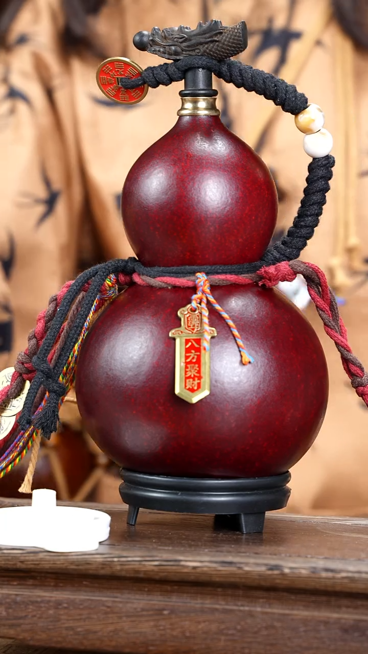 WU064藏绳款大漆酒葫芦（现货现发）