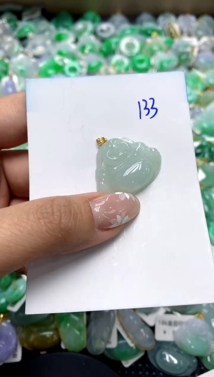 【闪购商品】翡翠颈饰18K金镶嵌1111111111111111111