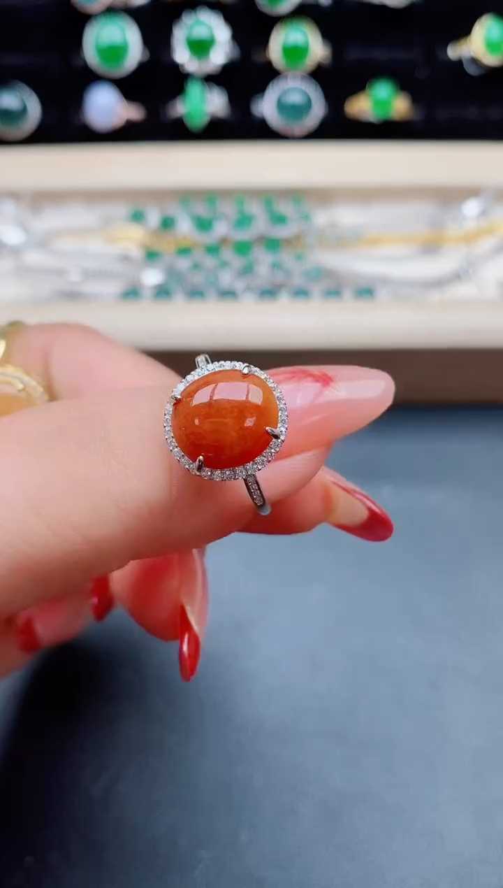 【闪购商品】翡翠戒指银S925镶嵌321321