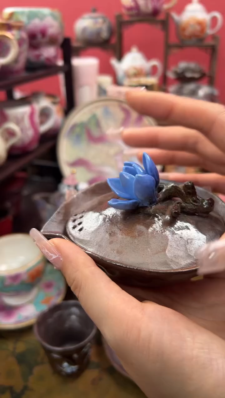 【闪购商品】虎井窑老陶泥手捏花手抓壶