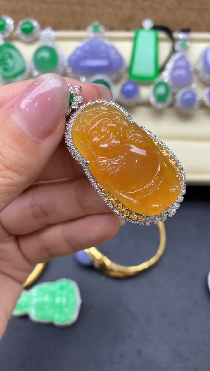 【闪购商品】翡翠颈饰18K金镶嵌453-中国好珍宝