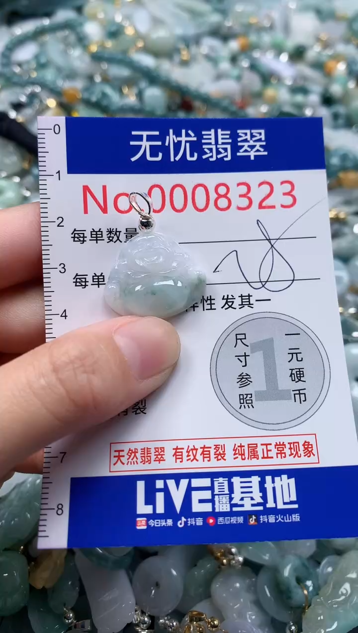翡翠未镶嵌吊坠(不含链)8323