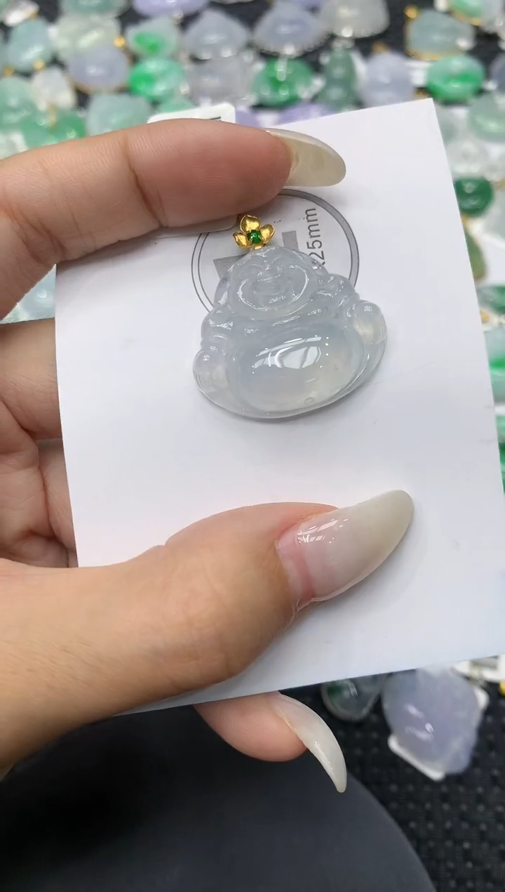 颈饰18K金镶嵌翡翠11111111111