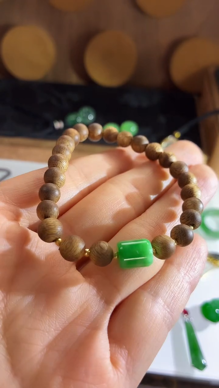 未镶嵌手链翡翠手串