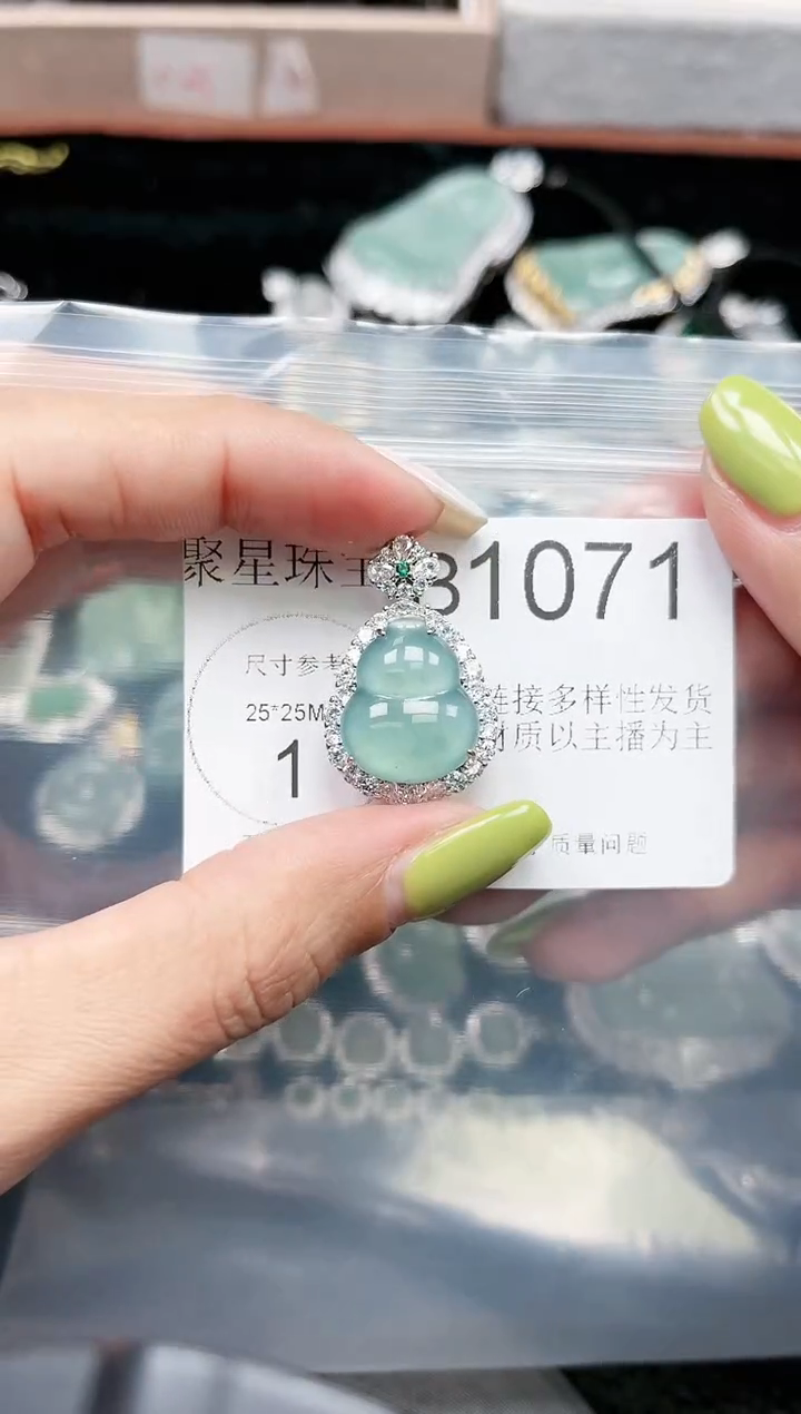 【闪购商品】翡翠颈饰未镶嵌赠皮绳1071