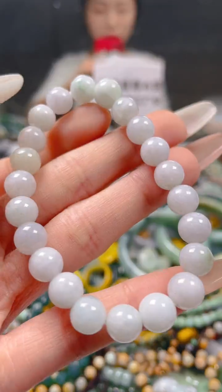 【闪购商品】翡翠颈饰未镶嵌8-9MM/G/翡翠A货一图一物