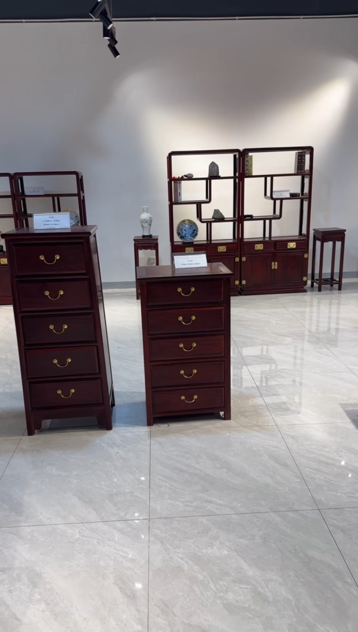 木（红木类）念**贝五斗柜直角矮款
