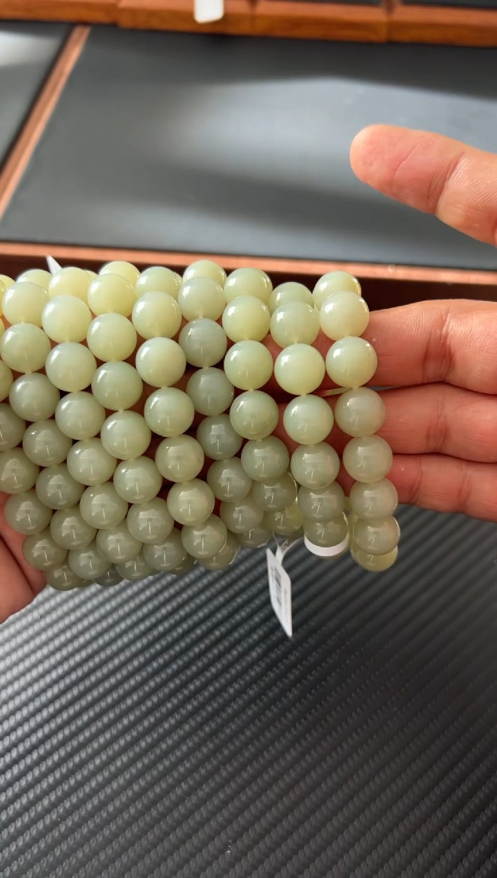 未镶嵌手串和田玉若羌李保国矿微色差卡12多样性发货拍一发一M