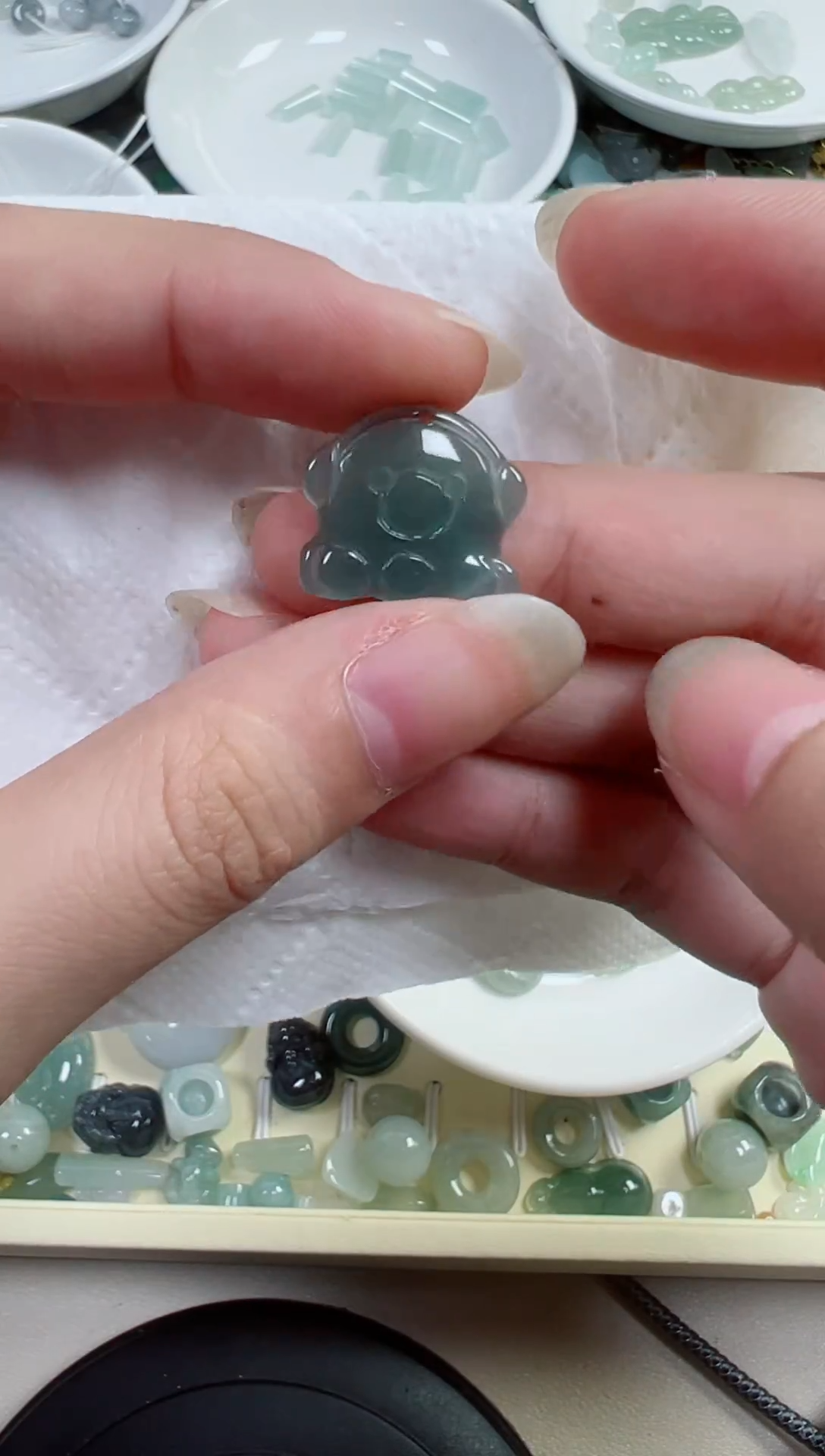 翡翠散珠217号链接，A货翡翠