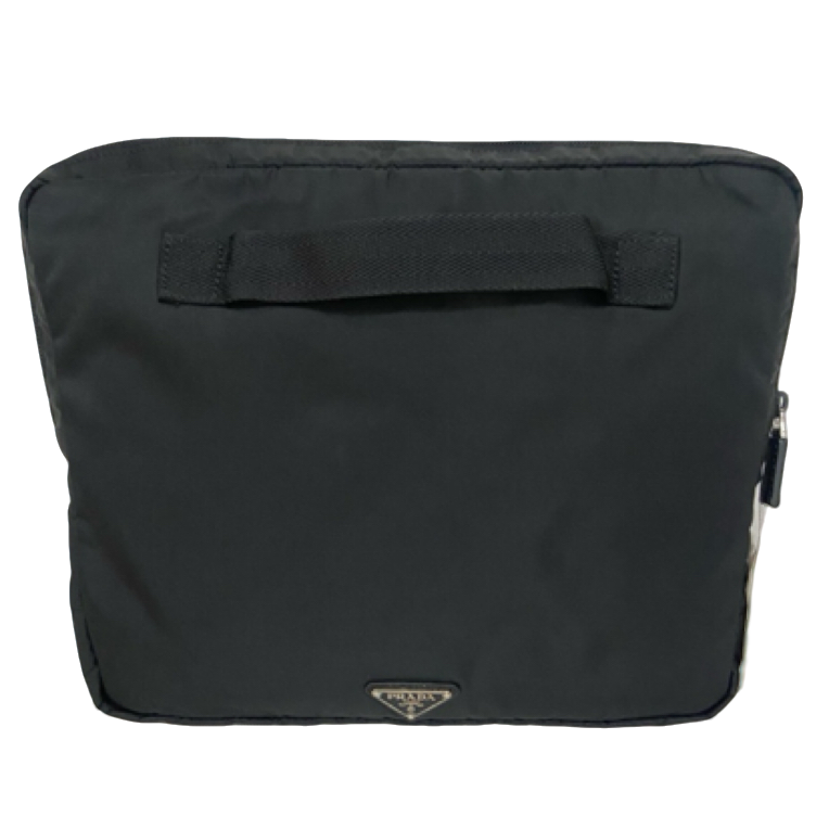 99新 Prada/普拉达 普拉达黑色尼龙手拿包486